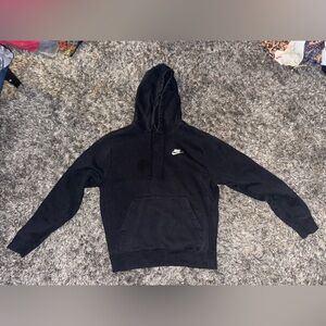 Nike Black Men’s Sportswear Club Fleece Hoodie with Logo